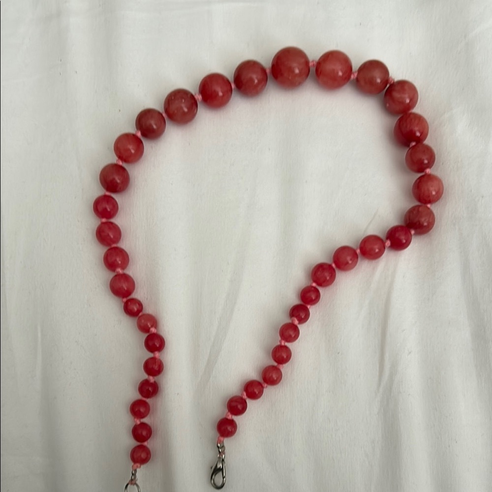 Elegant Red Beaded Necklace
